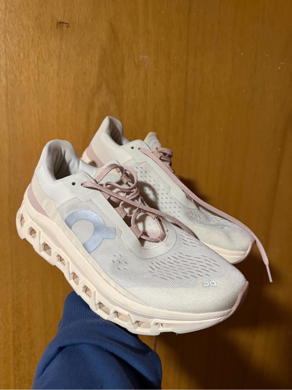 On Running Cloudmonster Women's Running Shoes - Light Pink/Cream Moon Fawn